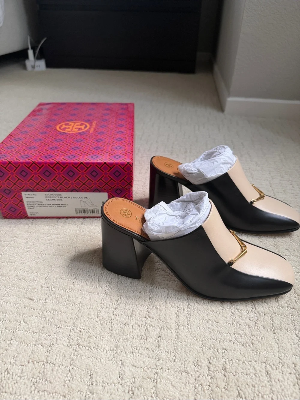 Tory Burch Equestrian Link Mules